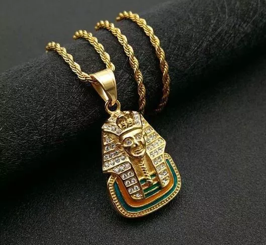 Gold Tutankhamun Necklace Pendant Ancient Egypt Pharaoh