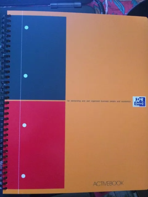 Oxford International Active Book Cahier à spirales 160 pages A4. Couverture Poly