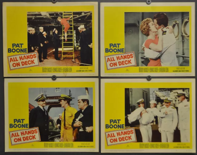 Alle Hände Auf Deck 1961 Orig 11X14 Lobby Karte Set Barbara Eden Buddy Hackett