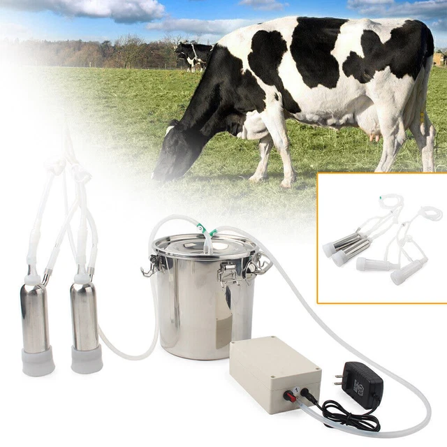 110 5L Electric Goat Milking Machine Vacuum Impulse Pump Sheep Milk Milker