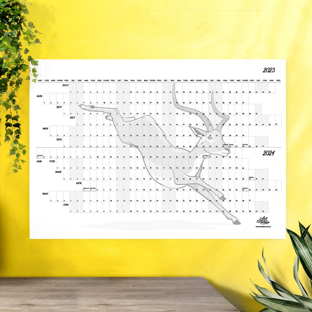 FINANCIAL YEAR 2023 2024 Wall Calendar Year Planner Large A1 Size