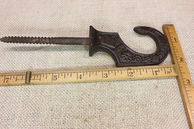Old King TUT Pharoah hanging Plant Hook Oil Lamp Bird Cage vintage Cast Iron 5