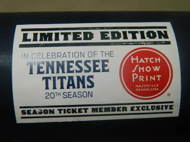 Tennessee Titans Football Hatch Show Print 20th Season Limited Edition Nashville