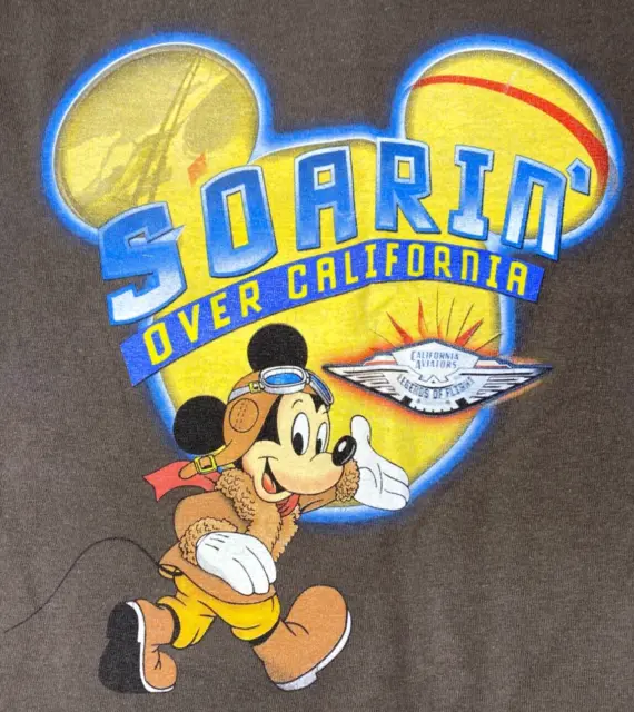 Mickey Mouse T-Shirt VTG 80s Mickey Soarin' Over California Shirt Size S