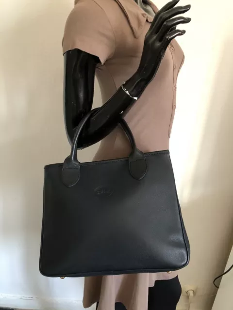 Cabas longchamp cuir hotsell