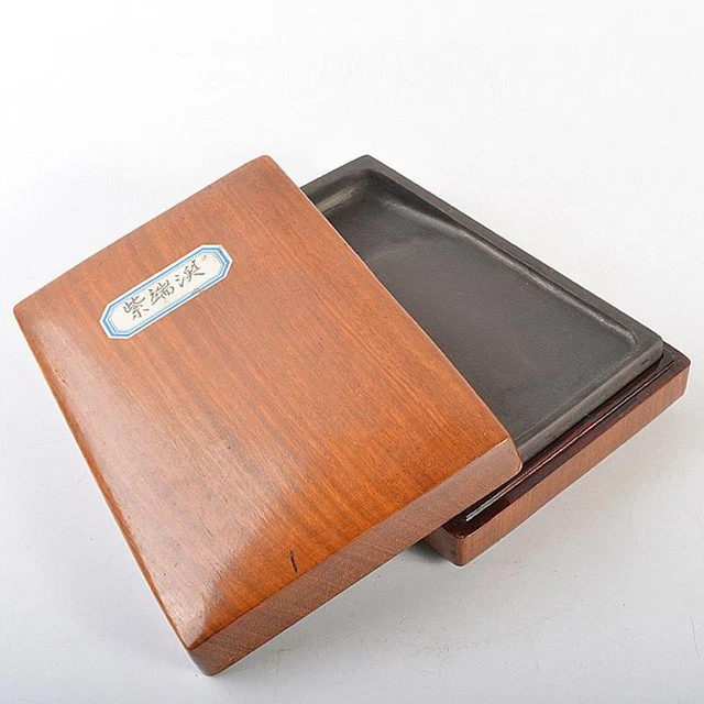 中国書道具端渓硯倣宋米芾螽斯瓜瓞硯箱付M 8107 EUR 186,47