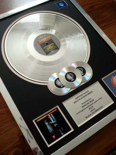 Depeche Mode Black Celebration Lp Multi Platinum Disc Record Award Album