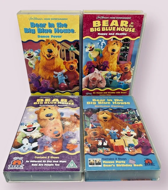 BEAR IN THE Big Blue House VHS Video Bundle x 4 Dance Fever Happy