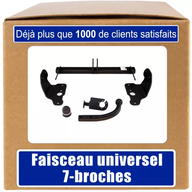 Pour Toyota Auris 3/5P Hayon 07-12 Attelage fixe+faisc. 7b uni. Compl.