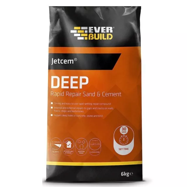 Everbuild Jetcem Rapid Setting 6kg Sand & Cement Mix