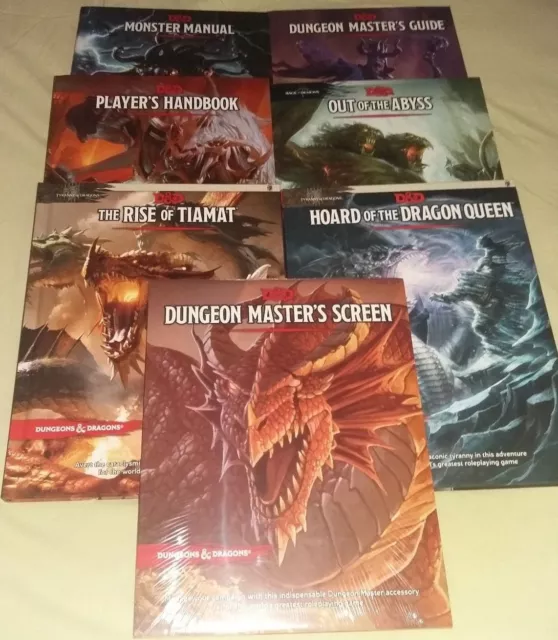 LOTTO MANUALI DUNGEONS & DRAGONS 5a EDIZIONE LINGUA INGLESE E RARITA'