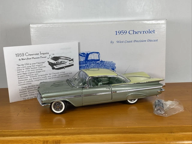 1/24 WEST COAST Precision Diecast 1959 Chevrolet Impala toit rigide ...