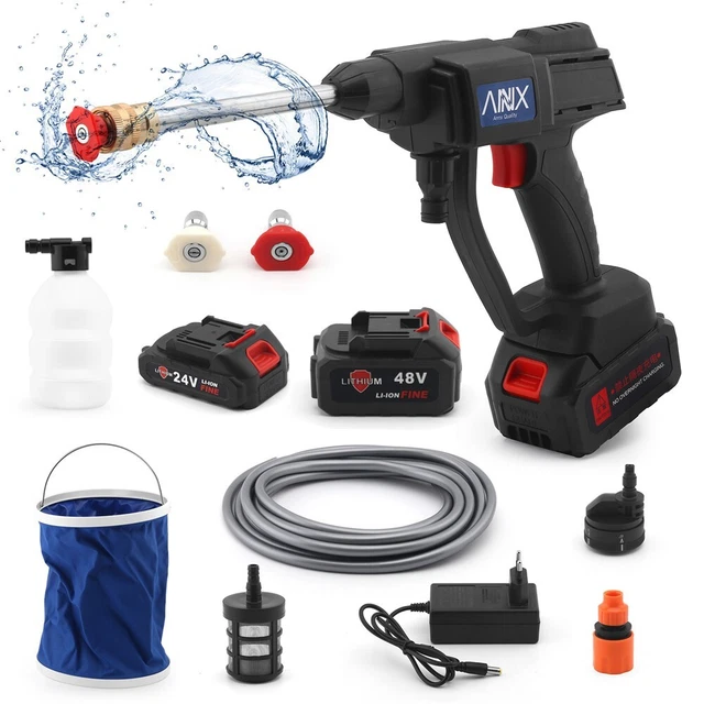 PORTABLE CORDLESS PRESSURE Washer Power Cleaner W/ 24V/48V Battery