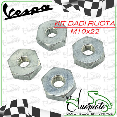 KIT 4 DADI RUOTA DADO CERCHIO ANTERIORE POSTERIORE PER VESPA 125 VNB3>6 150 VBB 