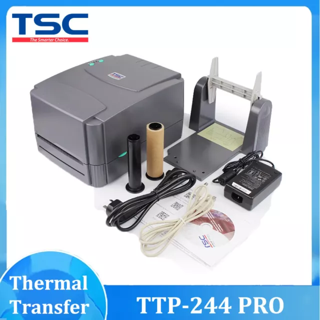 TSC TTP-244 PRO 1D/2D 203DPI Desktop Thermal Transfer Barcode Label Printer USB