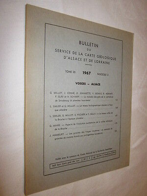 GEOLOGIE:BULLETIN du Service de la Carte Géologique d'ALSACE LORRAINE 1967