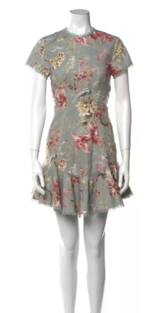 Zimmermann Mercer Flutter Dress Floral Size 1 (10 Aus) Bnwt