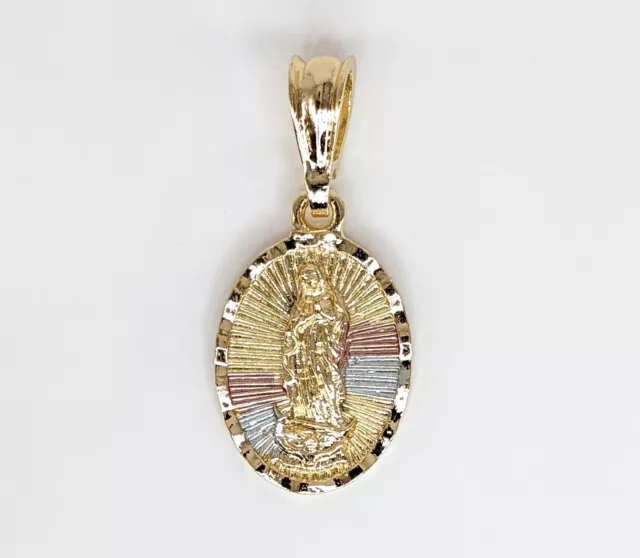 Gold Plated My Lady Virgin Mary Pendant Oro Laminado Virgen de Guadalupe Medalla