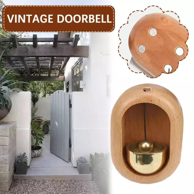 Shopkeepers Bell - Wooden suction Doorbell For Door - Hot Craft Retro P6Q2