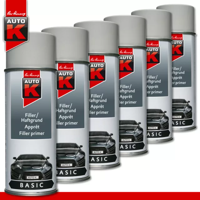 Peter Kwasny Auto K 6 x 400 ML Mastic / Base Adhésive Gris Universalgrundierung