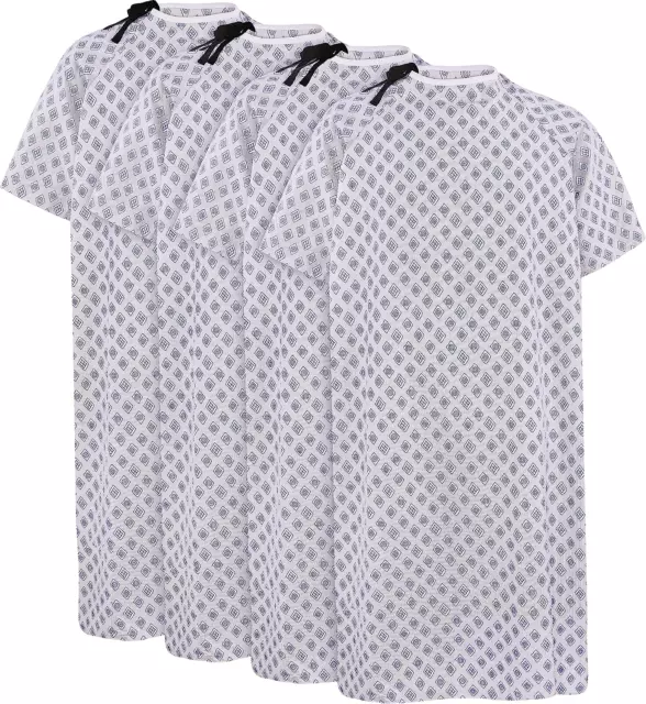 Utopia Care 4 Pack Unisex Hospital Gown, Back Tie, 45" Long & 61" Wide, Patient