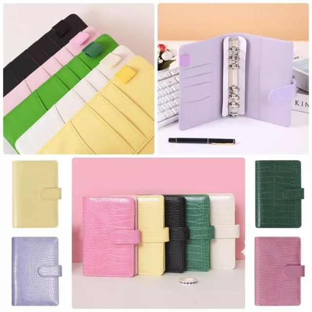 1Pcs School Stationery Binder Notebook Cover PU Leather Crocodile Pattern