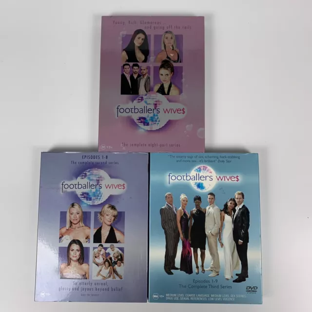 Footballer's Wives : TV Series 1, 2 and 3 (DVD, 2004 9 discs) Region 4