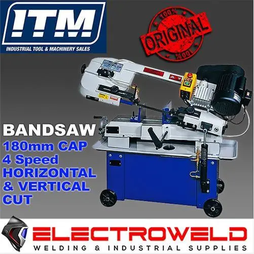 ITM Bandsaw, 180mm Capacity 4 Speed Horizontal and Vertical Cutting Table UE712A