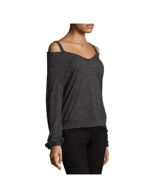 NWT Splendid Women's Charcoal Cold Shoulder Top Charcoal Size Small $100 E084