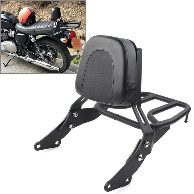 Portabagagli schienale Sissy Bar per motore T100 T120 Street doppio scrambler