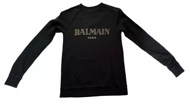 BALMAIN Black Gold Sweater Jumper Size 34