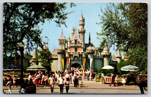 Disneyland~Anaheim CA~Sleeping Beauty Castle Fantasyland~PM 1961 Postcard