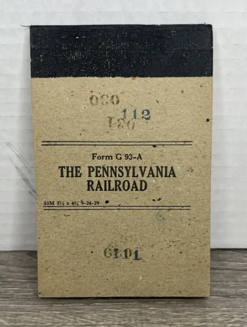 Vintage Pennsylvania Railroad Conductors Note Pad Booklet