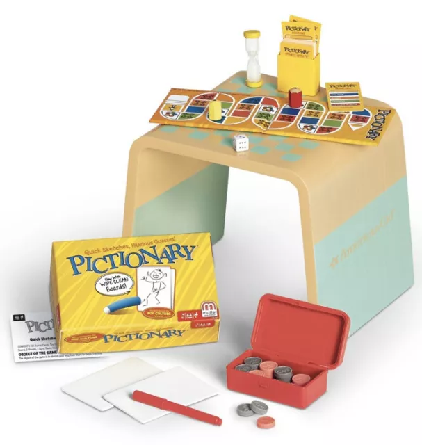 NIB American Girl Game Night Set with Pictionary Board Game, Checkers, Table NEW