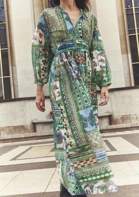 zara patchwork midi dress Zara | Dresses | Zara Patchwork Printed Slip Dress