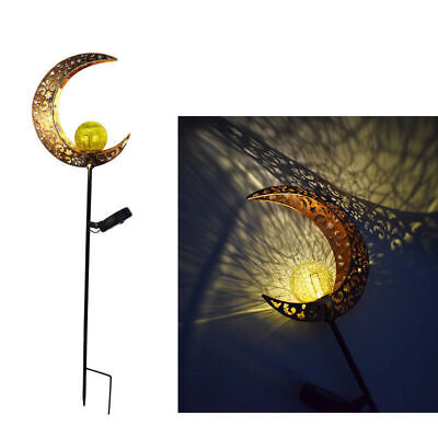 Solar Light Garden Lamp Led Lawn Lamp Wrought Iron Moon Sun Flame Star