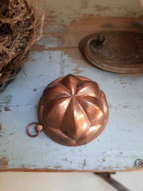 antike Kupfer Form Förmchen Backförmchen Puppenstube Ø 5 cm ca. 25 g