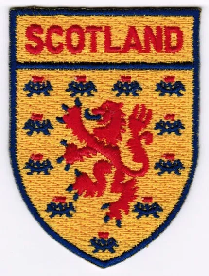 Scotland Shield Crest Patch Embroidered Iron On Applique Scottish Lion
