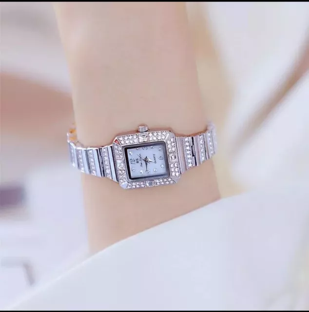 Reloj de moda con diamantes para mujer, pulso informal de lujo, relojes 2