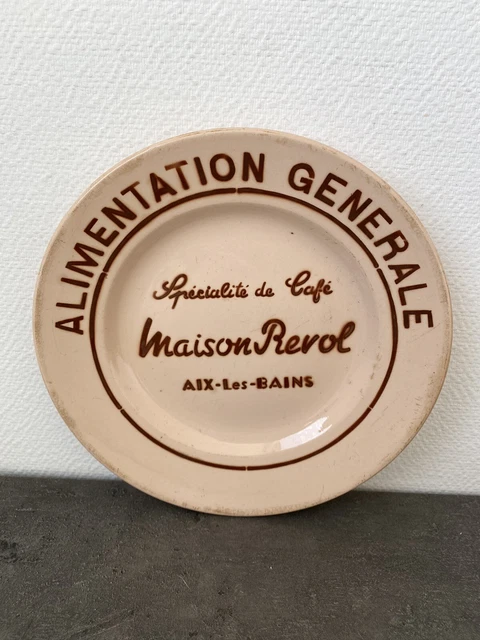 Ancienne Assiette Décorative REVOL France, étain Et Porcelaine