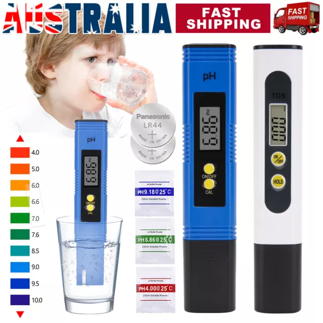 2in1 PH/TDS Meter Salinity Temp Pen LCD Digital Water Quality Monitor Tester Kit