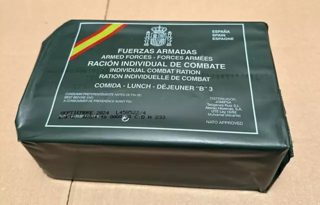 Spain Spanish Individual Combat Ration MRE Meal ready to eat Army
