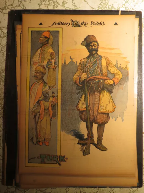War Art Poster Page Newspaper 1902 Soldiers of the World TURK TURKEY