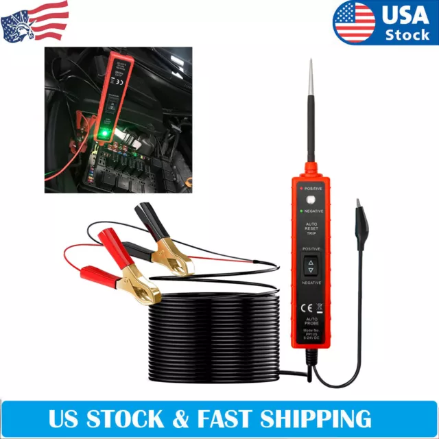 Car Auto 6-24V Power Probe Circuit Electrical Tester Test Device System D1Q0