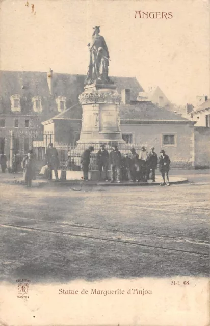 Cpa 49 Angers Statue De Marguerite D'anjou