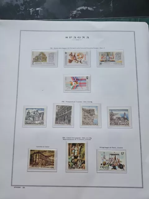 Spagna Collezione Quasi Completa 1986-93 MNH Su Fogli MARINI