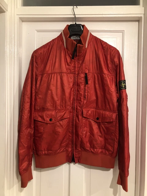 STONE ISLAND TYVEK Shield Micro Rip Stop 7 Den Bomber Jacket Red 199.00 PicClick UK