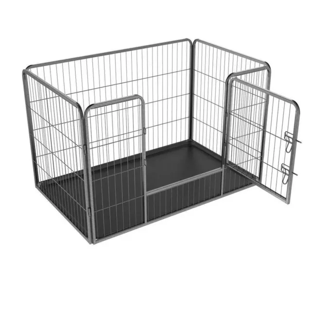 Dog Pen Pet Puppy Playpen Metal Exercise Play Fence for Indoor/Outdoor S/M/L/XL