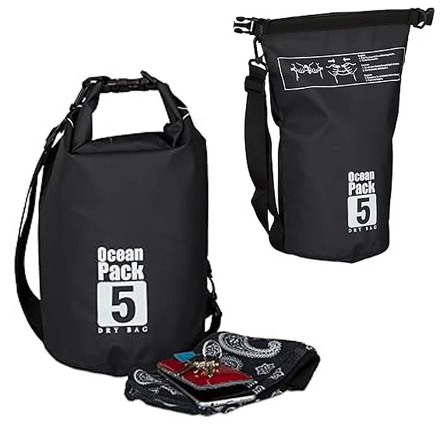 Sacca Stagna 30L Drybag Impermeabile per Canoa, Kayak e Sup Lifestyle - Nero
