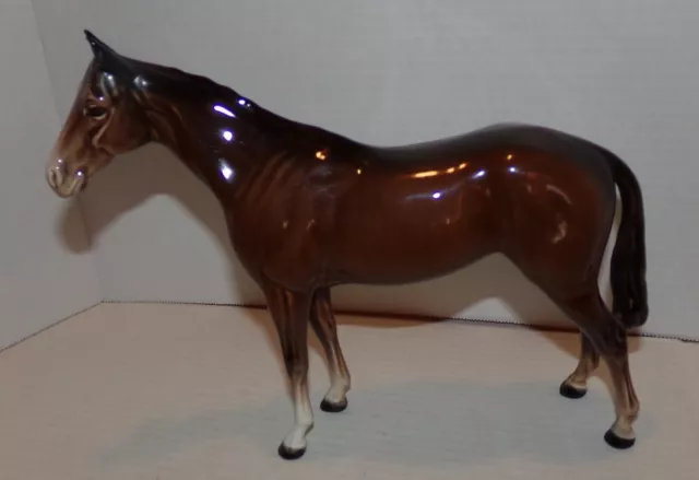 Beswick Racehorse & Colt Beautiful Bay Brown Gloss Model 701 2